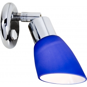 Applique Opal Chrome + Opal verre bleu