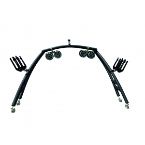 Tours de wake Monster Tower MTK, aluminium laqué noir mat 2 barres supérieures