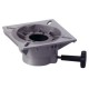 Platine pivotante aluminium avec bloqueur 210 x 185 x 100 mm pour pieds