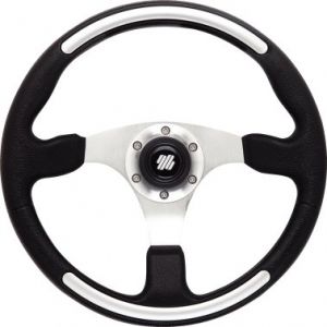 Volant SSANTORINI B Argent et Noir Ø : 350 mm/13,8"