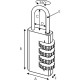 MARINOX stainless steel combination padlock